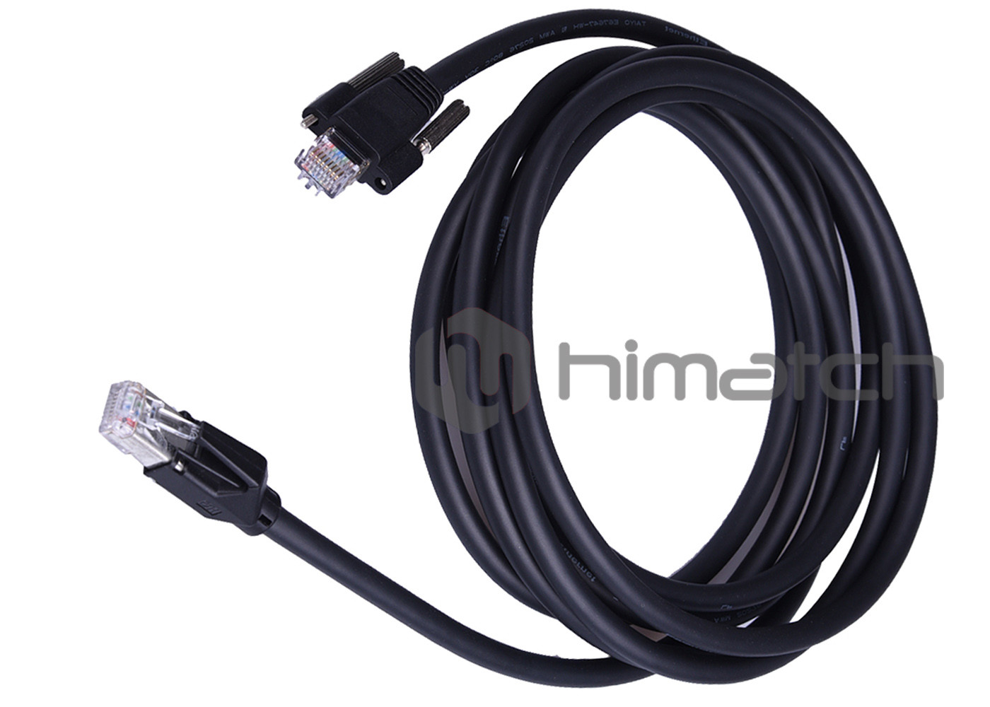 High Flex Cat5e/Cat6A Ethernet Cable / Industrial Ethernet Cable with Thumbscrew Lock For GiGE Camera