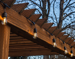 Christmas Festoon Garlands Outdoor Garden Patio Holiday Home Festival Decor Retro Edison Filament Globe LED Bulb String