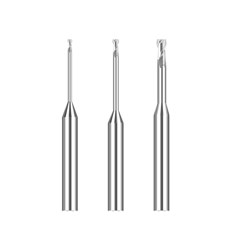 Tungsten Carbide Flat End Mill Cutter Micro Diameter For Aluminum Alloy