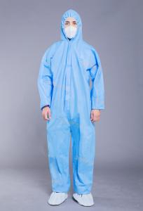 China AAMI LEVEL 3 Sms Nonwoven Disposable Coveralls Blue wholesale