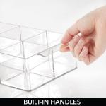 Plastic Condiment Organizer and Tea Bag Holder - 8-Compartment Kitchen Pantry