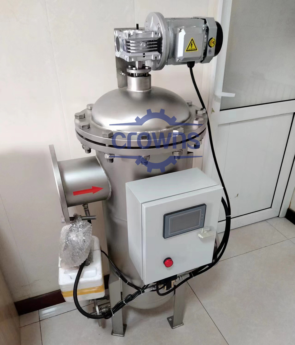 Industrial Scraper/Brush Type Stainless Steel Auto Self Cleaning Filters Housing Machine For Chemical Honey Syrup
