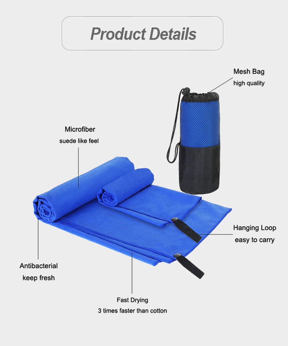 Wholesale Custom Size Embroidery Microfiber Sports Towel For Sports Custom Logo