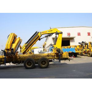 China 14T Mobile cargo crane truck knuckle boom Safety Transportation on sale