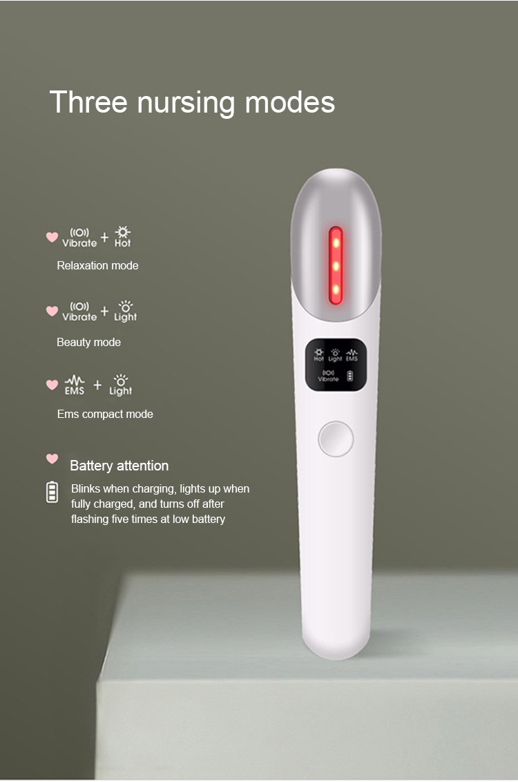 High Frequency Vibration 400nm 470nm Deep Tissue EMS Eye Beauty Massager
