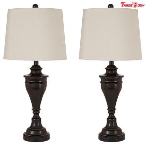 China Bronze Finish Modern Table Lamps , Nightstand Contemporary Side Table Lamps wholesale