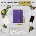 FSC Purple PU Cover Hardcover Academic Planner All In One Agenda