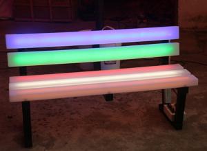 China LED Bench lights park chair auditorium outdoor leisure shopping mall rest waiting color charging remote control wholesale