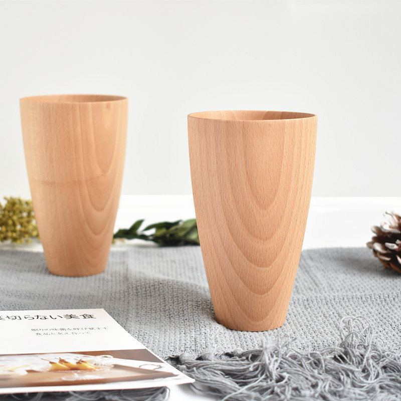 Handmade Coffee Wooden Drinking Cups Portable Nordic Style 300ml 0.11kg