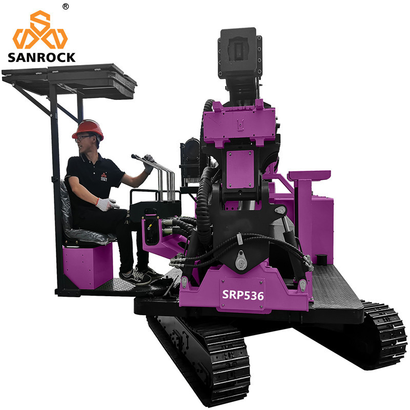 Portable Pile Driver Hydraulic Vibration Piling Machine Solar Screw Pile Driver Machinery