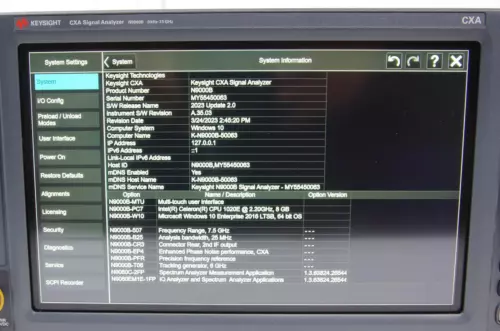 Keysight CXA Signal Analyzer N9000B 9kHz - 7.5GHz Signal Analyzer with Options - Picture 4 of 9