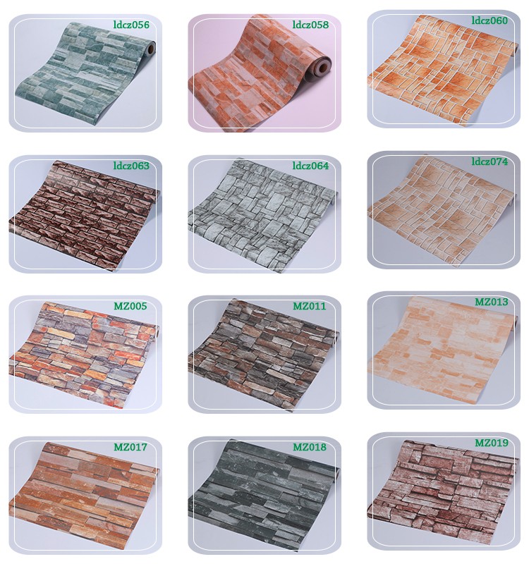 3D Wall Paper for Home Decoration Brick Wallpaper Rolls Removable PVC Wallpaper Home Decor