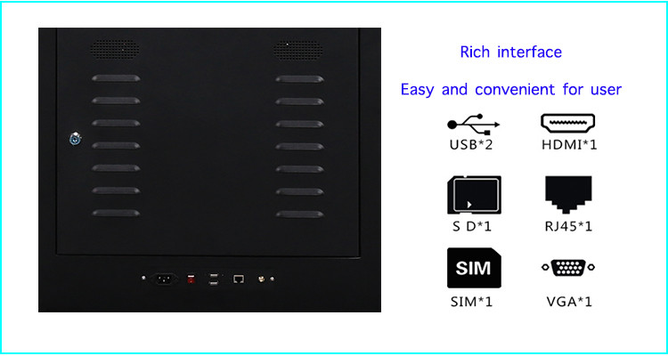 Large Size Floor Standing Lcd Advertising Player Interactive Kiosk Touch Screen