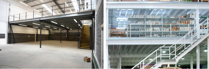 Steel Structure Garret Mezzanine Floor Platform  Heavy Duty Rack