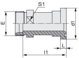 1CFL 1dfl Optional Carbon Steel and Stainless Hydraulic Hose Transition Fittings