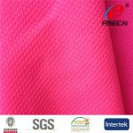 75D DTY 130gsm Interlock Knit Fabric , Red 100% Polyester Lining Fabric
