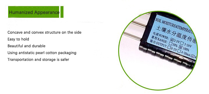 OEM Agriculture 4-20mA 0-5V 0-2V 0-3.3V RS485 Output Soil Moisture EC Temperature Sensor