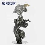 Heavy Weight Stainless Steel Animal Sculpture Customized Cast Metal Art 3D
