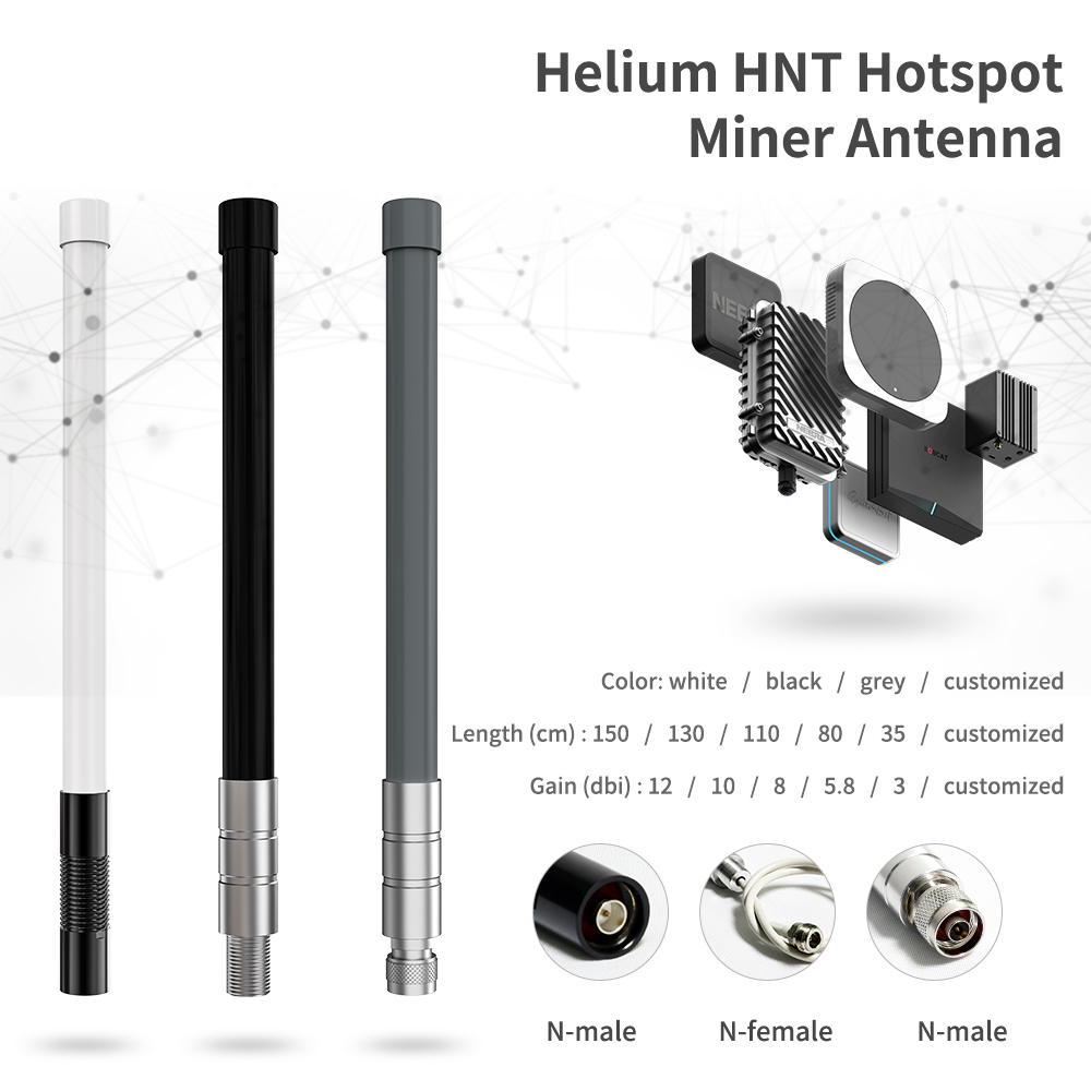 High Gain Wifi Amplifier Antenna Made of Fiberglass for 50 Impedance and V.S.W.R ≤2