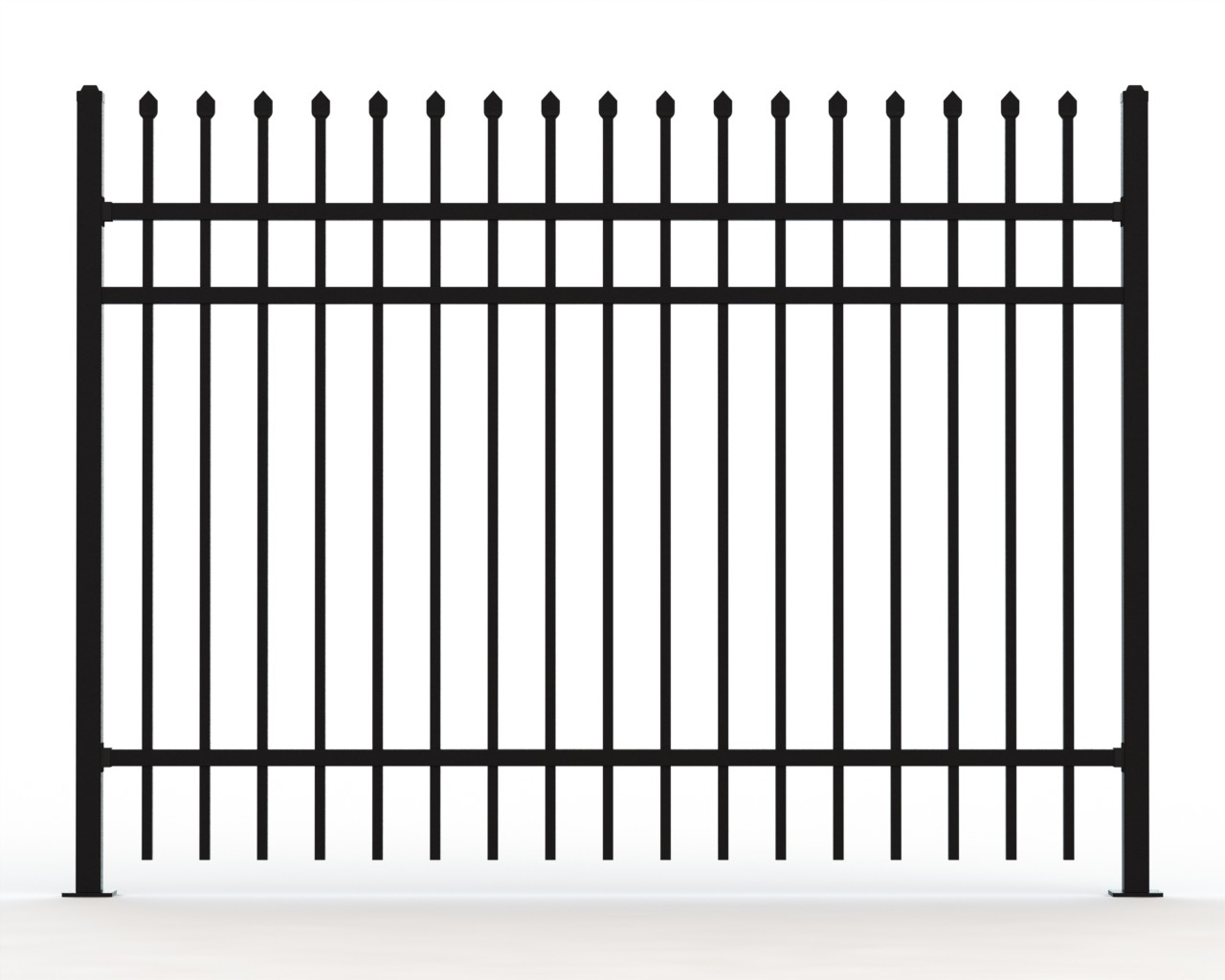 Australia Black Powder Coated Spear Top Garrison Fencing/Wrought Iron Fencing