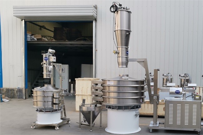 Powder Particle Ultrasonic Vibro Separator Machine With Vacuum Conveyor