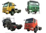 Tubeless Tire Design Used Sinotruk HOWO 371 Truck Head Tractor Dump Truck at