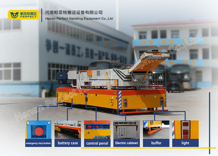 Q235B Electric Trackless Transfer Trolley With Polyurethane Solid Wheels