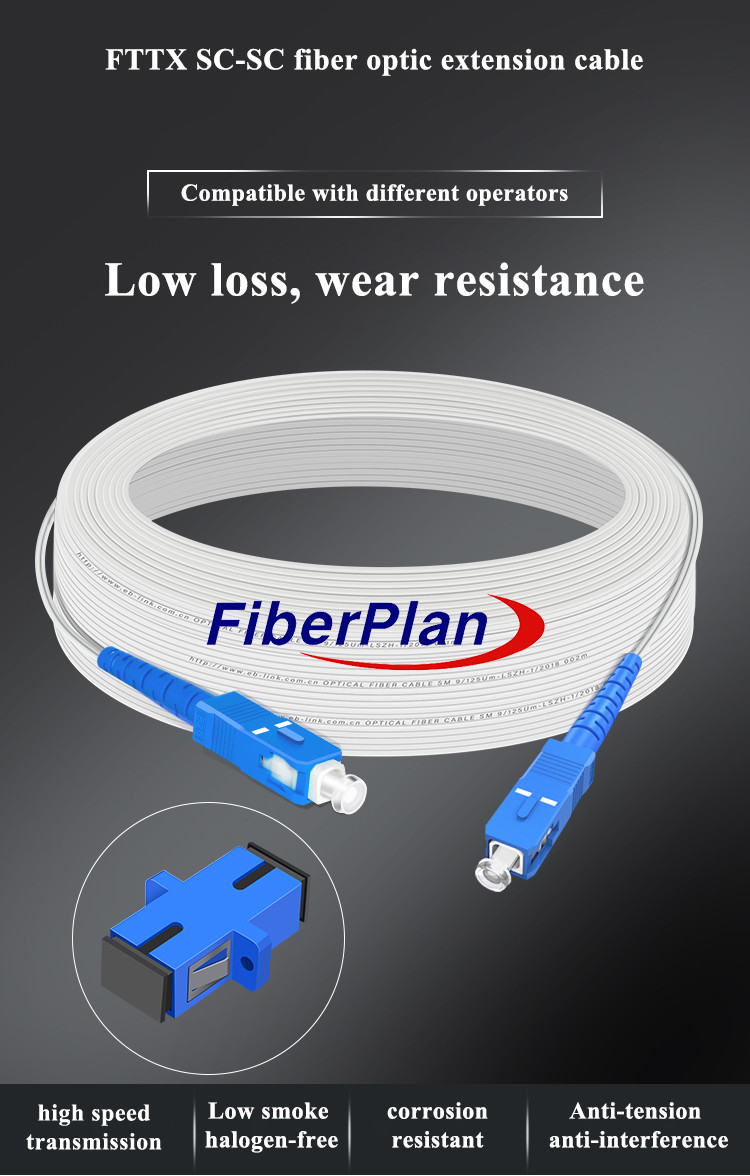Fiber Optic Patch Cables LC/UPC-LC/UPC SM 9/125 Duplex G652D Fiber 3m To 1000m