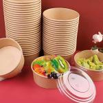 Disposable Take Away Kraft Brown Non Smell 48oz Disposable Kraft Paper Bowls