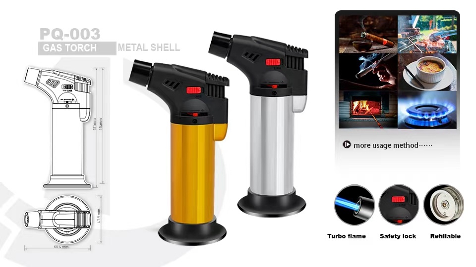 Wholesale Butane Refillable Gas Lighter for Kitchen Multiple Use Jet Torch Lighter