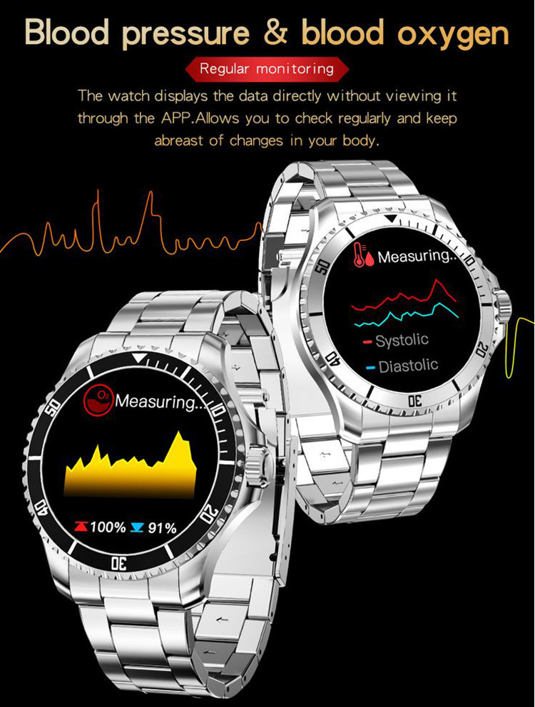 BT 5.0 Sleep Monitoring Smartwatch With Blood Pressure 1.32inch 360*360