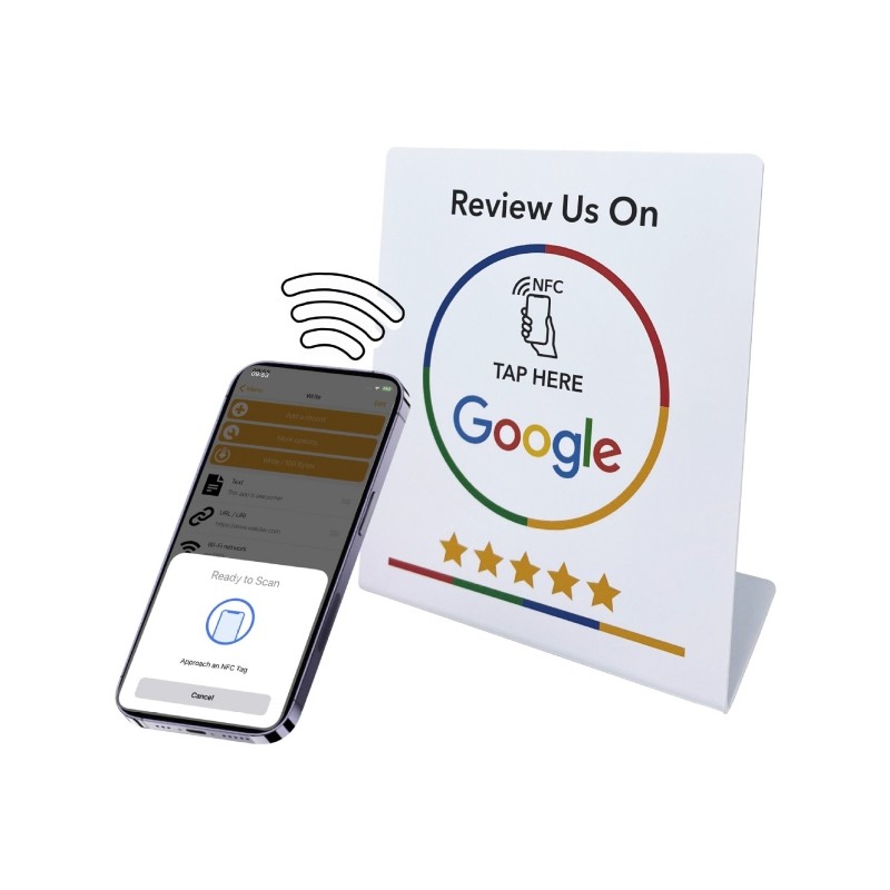 Custom QR Code Chip Google Review Stands NFC Social Media Business Cards Google Review Tap Cards