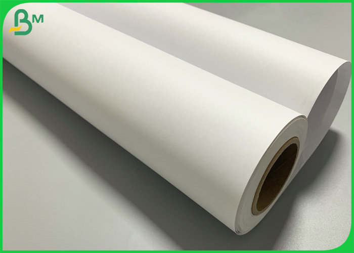 White Color 20lb 36'' * 150m 44'' * 150m Smothness  Plotter Paper Roll 