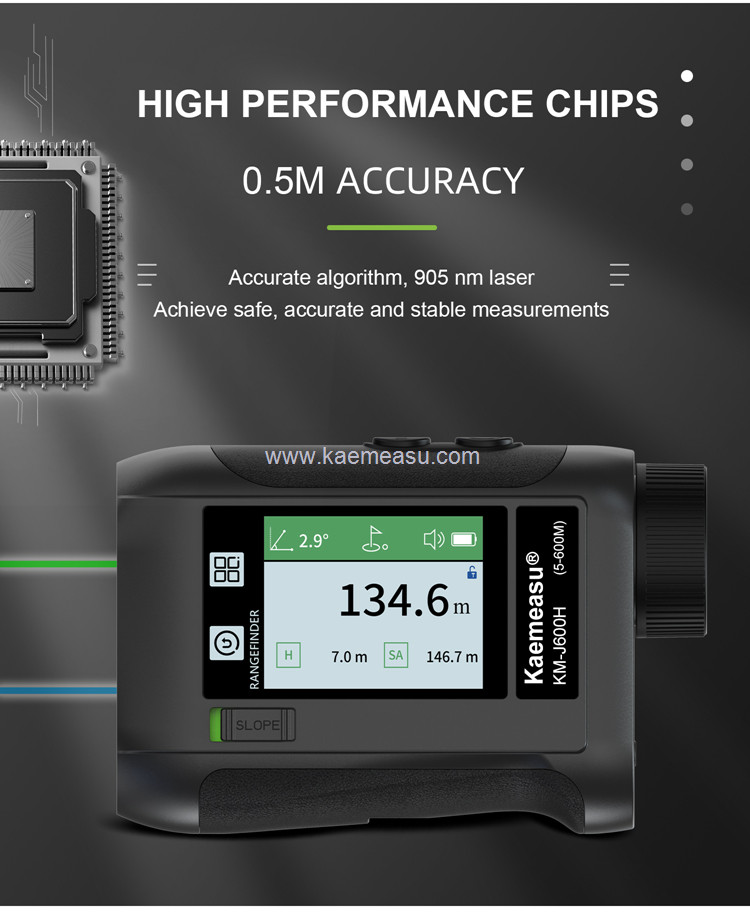 kaemeasu Multifunctional Laser Rangefinder Data Broadcast Golf Range Finder Telescope J800