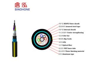 China Direct Buried Loose Tube Fiber Cable Customized Length Stretch Proof wholesale