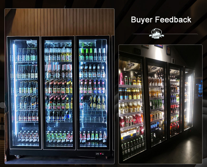 Commercial Glass Door Bottle Cooler Display Fridge For Beer Cold Drink