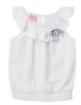 Cotton 100% 150 GSM White Sleeveless Summer Girl Dress