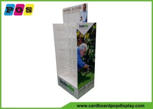 China Double Sided Cardboard Store Display , Plastic Pegs Cardboard Box Display For Shovel Gloves HD069 wholesale