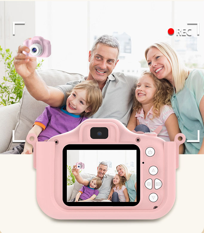 ABS Function Playing Kids Camera Dual Screen 4800W Digital Video Cameras for Girls Boys Age 3-10 Toddler