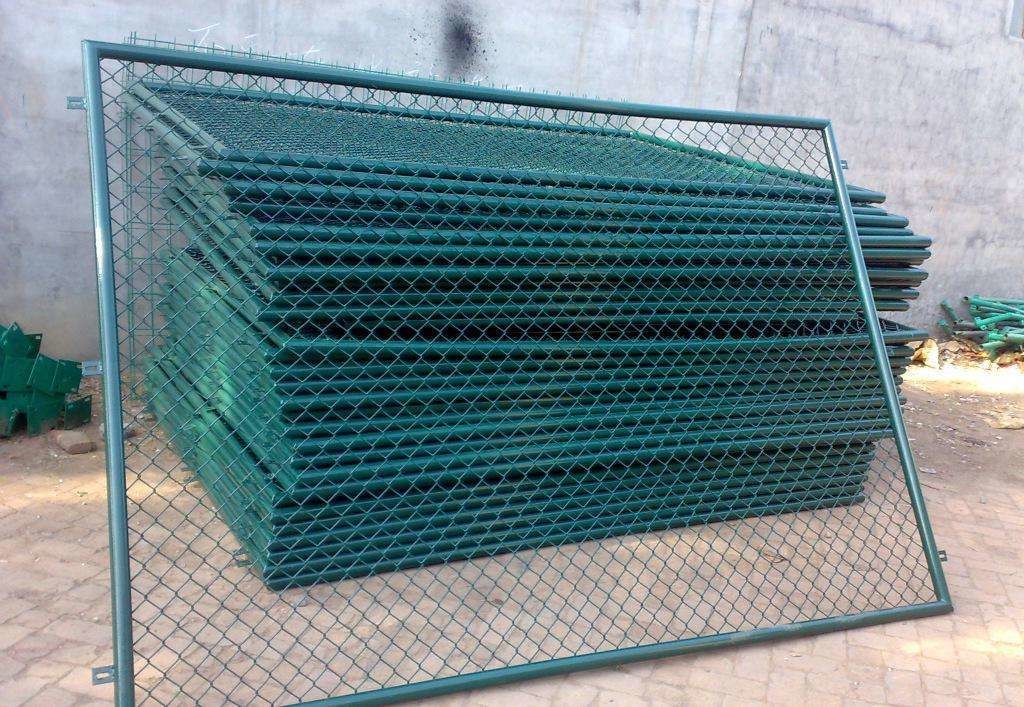 Vegetable Garden Chain Link Panels Regular Standard Temporary Fence PVC Coated / Galvanized