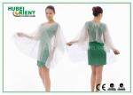 White Black Disposable Kimono Robe / Nonwoven Hair Cut Protection Poncho Style