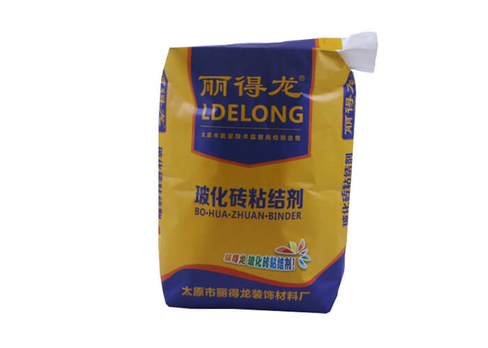 Multiwall Kraft Paper Sacks / Block Bottom Valve Bag For Tile Adhesive