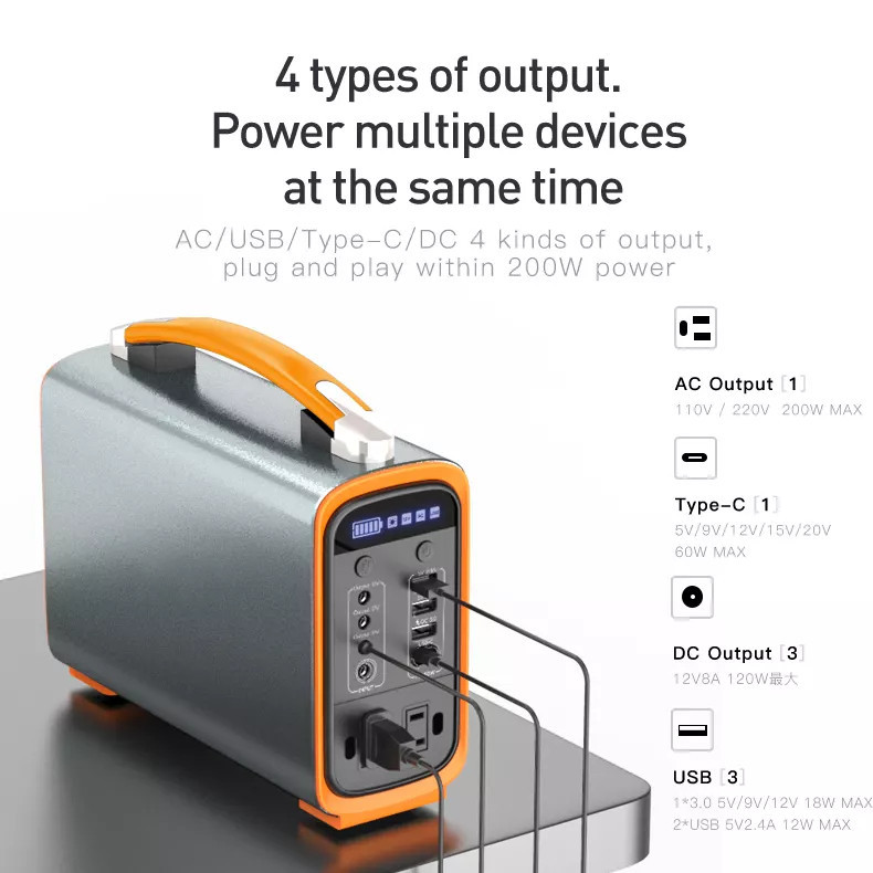 320Wh Portable Power Station Solar Battery Lifepo4 Outdoor Generator PSE UL