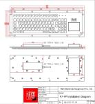 IP65 / IK07 Industrial Stainless Steel Keyboard With Full Functional 2 Keys