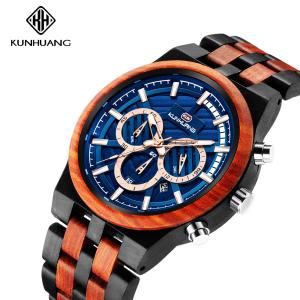 China Luxury Brand Chronograph 70g Natural Wood Watches wholesale