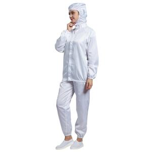 China ESD Anti Static Garments Dust Free Connect Clothes With Hood wholesale