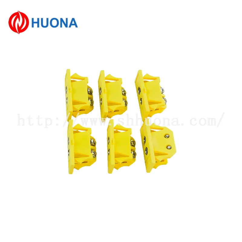 Manufacture Type K Yellow Color Standard Thermocouple Plug and Face Plate Connector
