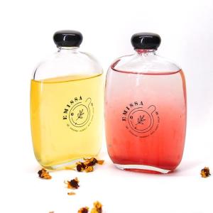 China Airtight Freezer Safe Juice Bottles Kombucha Glass Bottles Square wholesale