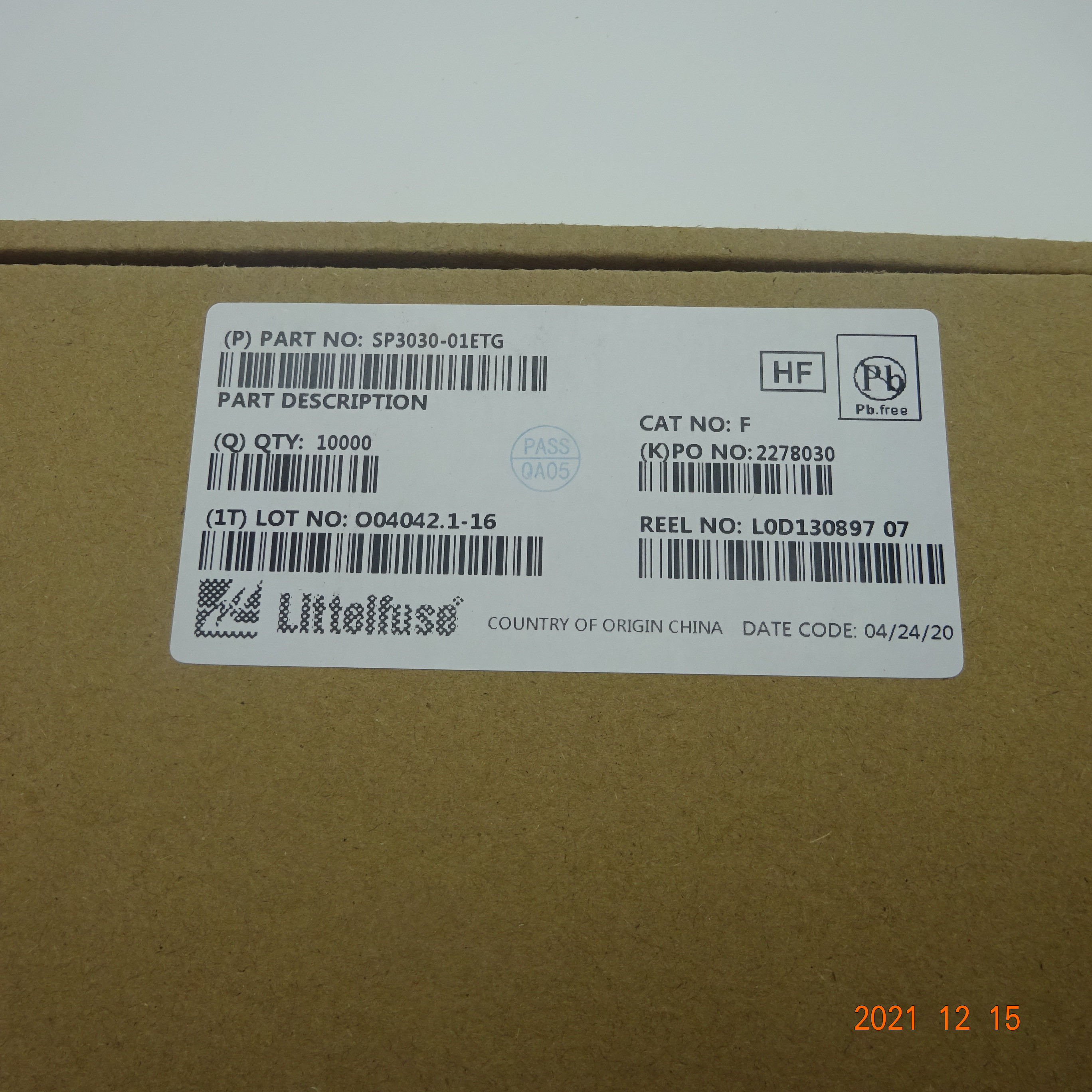10V ESD Unidirectional Semiconductors Electronic Components IC SP3030-01ETG