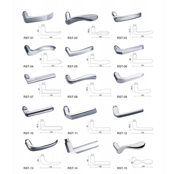 European Stainless Steel Lever Door Handle With Escutcheon Plate